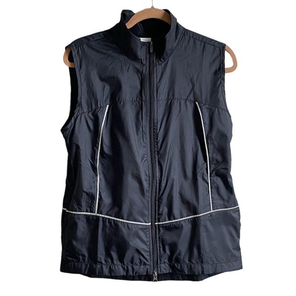 Nike Vest Running Vented Full Zip Pockets Lightweight Reflective Strips Womens S